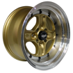 15 inch - Bling - Gold Machine Lip