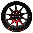14 inch - XXX - Black Machine Face+Red -