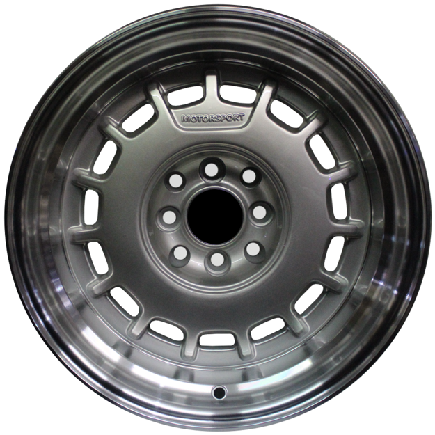 15 inch Motosport - 8x100/114 - Silver Machine Lip