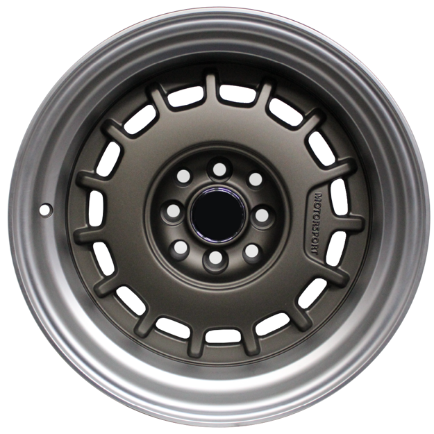15 inch -Motosport 8x100/114 - Matt Bronze Silver Lip