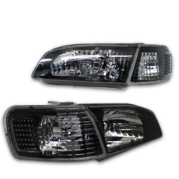 Toyota Corolla RXi (99-02) Crystal Black Headlights