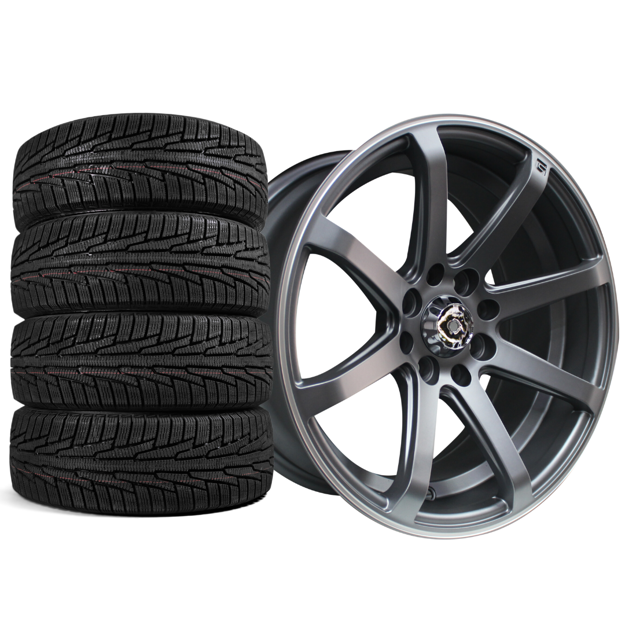  Matt Gunmetal 4x100/108 PCD 7J | Offset:25 | CB:73.1 Fits VW Golf 1/2/3, Honda, Toyota ect...