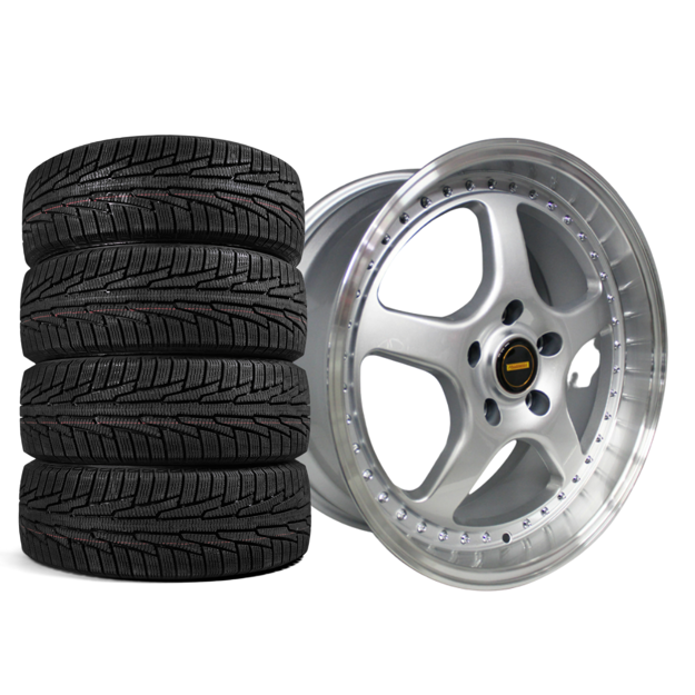  18 Inch - PDX - 5x120 - Silver with Machined Lip  - Combo 