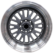 15 inch Panther - 4x100/114  Grey Machined Lip 