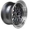 15 inch Panther - 4x100/114  Grey Machined Lip 