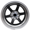 15 inch - Te37 - 4X100/114 - Matt Black Machine Lip Centre Polished 