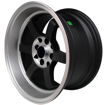 15 inch - Te37 - 4X100/114 - Matt Black Machine Lip Centre Polished 