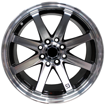 15 inch - GSHOCK - 4X100/114 - Black Machined Face