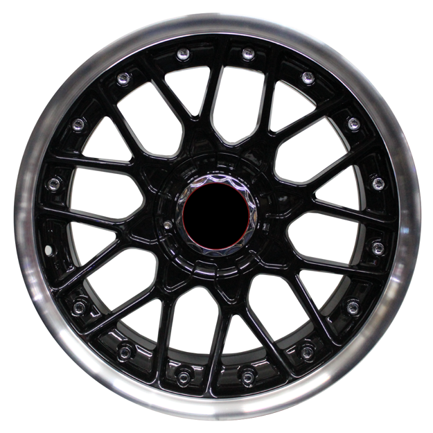 17 inch - Black Hawk - 8J - 5x100/112 - Black Machine Lip