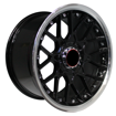 17 inch - Black Hawk - 8J - 5x100/112 - Black Machine Lip