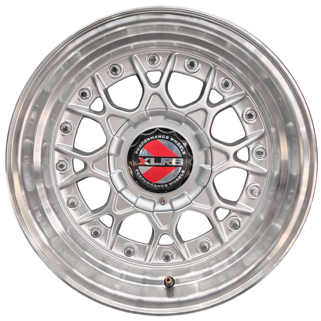 15 inch  ESA  - 4x100/114 - Silver Machine Lip Silver Rivets 