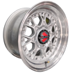 15 inch  ESA  - 4x100/114 - Silver Machine Lip Silver Rivets 