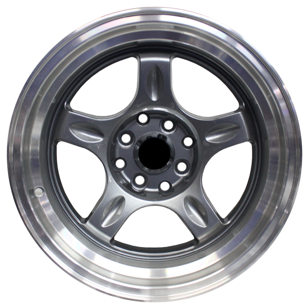 15 inch - Apex - 4X100/114 - Grey Machined Lip 