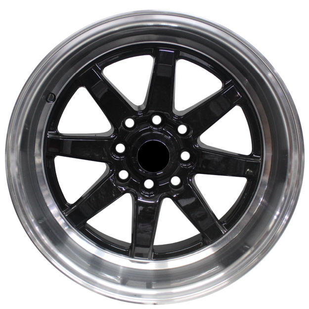 15 inch - Eleanor  - 4x100/114 - Black Machined Lip 