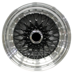 17 inch - BSS 3 Step Lip - 7.5J Black with Polished Lip
