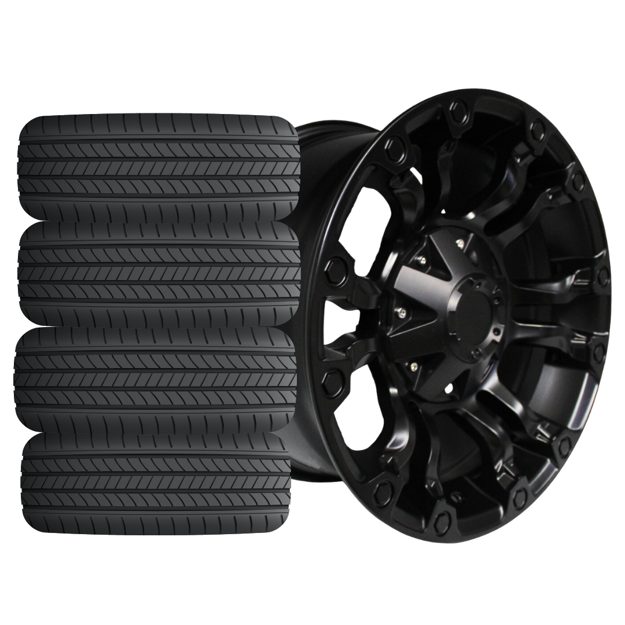 17 inch - Safari - 6x139 - Black Machined Face - COMBO