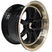 15 inch - Eleanor  - 4x100/114 - Black With Gold Lip