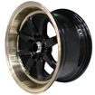 15 inch - Eleanor  - 4x100/114 - Black With Gold Lip