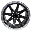 15 inch - GSHOCK - 4X100/114 - Black Machined Lip