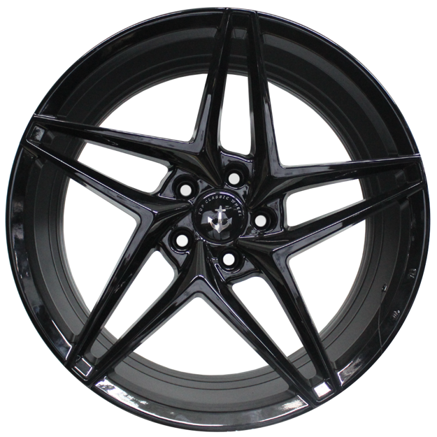 20 inch - Stallion - 5x112  N/W- Gloss Black - 8.5J/10J 