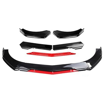 Universal front lip (Gloss Black +red) 