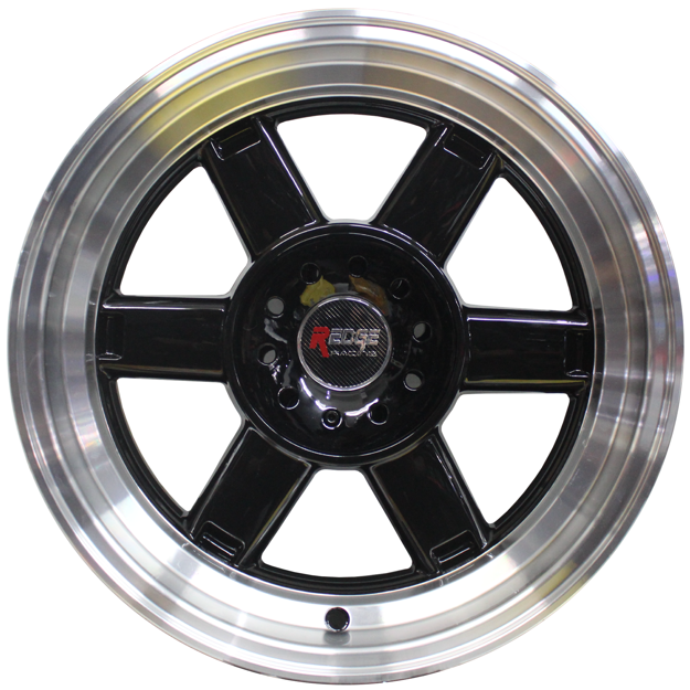 15 inch - Velos- 4X100/108 - Black Machined Lip 