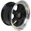 15 inch - Velos- 4X100/108 - Black Machined Lip 