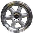15 inch - Velos- 4X100/114 - Silver Machined Lip 