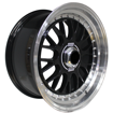17 inch BSS AV - 4x100/108 - Black Machine Lip - Chrome Rivets