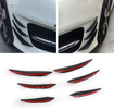 6pcs Universal Car/Auto Front Bumper Fin Spoiler Canards 