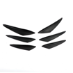6pcs Universal Car/Auto Front Bumper Fin Spoiler Canards Black 