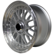 17 inch Porche BSS - 4x100/114 - Silver Machine Lip - Chrome Rivets