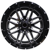 20 inch - Goliath - 6x139 - Black w/Milling on Spokes & Rivet Holes