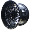 20 inch - Goliath - 6x139 - Black w/Milling on Spokes & Rivet Holes
