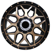 20 inch - Beast - 6x139 - Black + Rose Gold Face & Rivets 