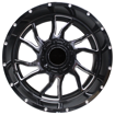 20 inch - Tsunami - 6x139 - Black Machine Spoke