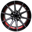 15 inch - Hector - 4X100/114 - Gloss Black Machined Red Undercoat 