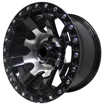 15 inch - Nairobi - 6x139 - Black Machined Face