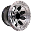 15" Mickie - Black Machine Face 6x139