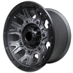 15 inch - Wrecker - 6x139 - Matte Gunmetal Black Lip
