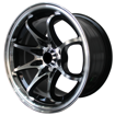 14 inch - Viper - 4x100/108 - Black Machine Face