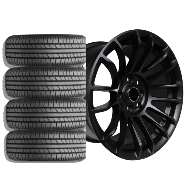 15 inch - Arena - 4x100/114 - Matt Black Combo Deal 