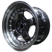 15 inch - Maestro  - 4x100/114 - Gloss Black  Machined Black Lip