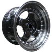 15 inch - Maestro  - 4x100/114 - Gloss Black  Machined Black Lip