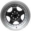 15 inch - Maestro  - 4x100/114 - Matte Black Machine Lip 