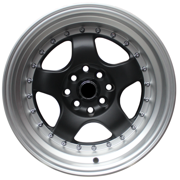 15 inch - Maestro  - 4x100/114 - Matte Black Machine Lip 