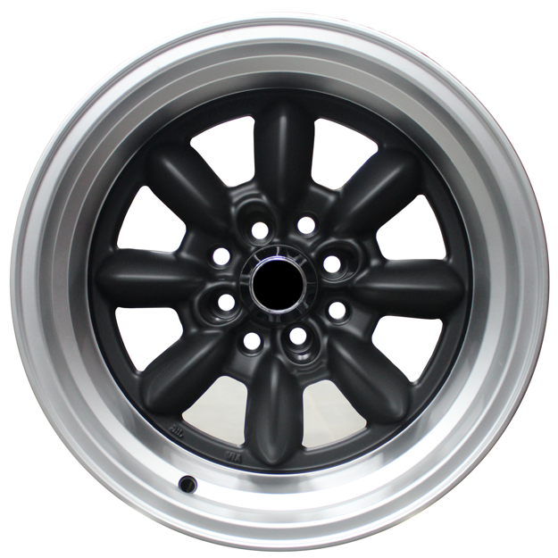 15 inch - Mini Lite Reps - 4X100/114 - Matte Black Machined Lip 