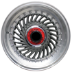 15 inch - Super Finn - 4X100/114 - Gunmetal Machined Lip Silver Rivets