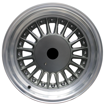 15 inch - Berlin - 4X100/114 - Gunmetal Machined Lip Silver Rivets 