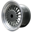15 inch - Berlin - 4X100/114 - Gunmetal Machined Lip Silver Rivets 